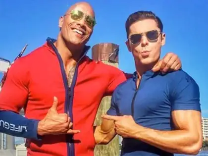 Baywatch Filmi İlk görseli Dwayne Johnson ve Zac Efron'dan Geldi