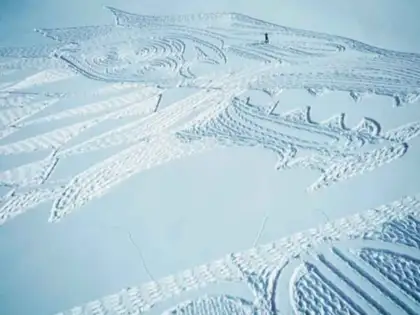 Simon Beck Game of Thrones İçin Snow Art Yapmış