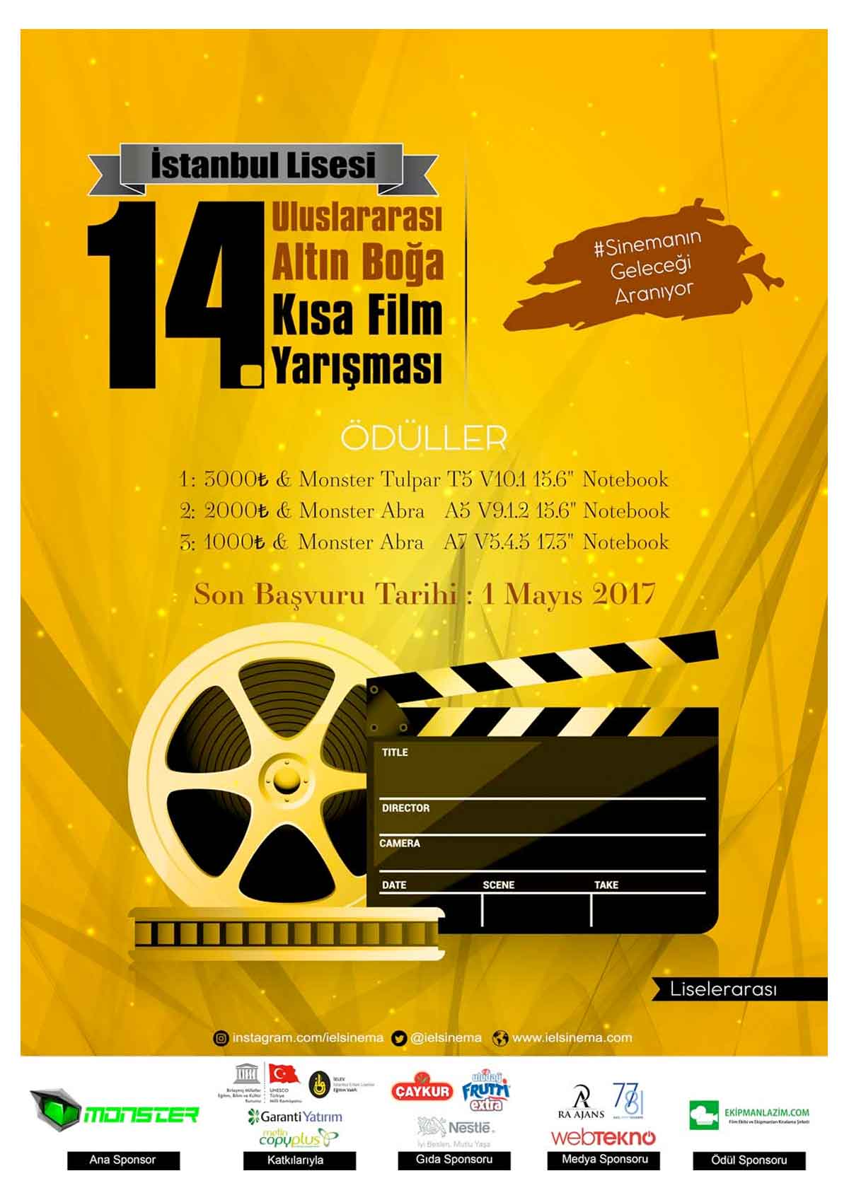 14. Uluslararası Altın Boğa Kısa Film Yarışması Afişi